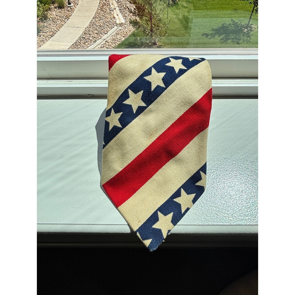 Mens Patriotic Tie‎ Red White Blue Stars Stripes Americana Celebration